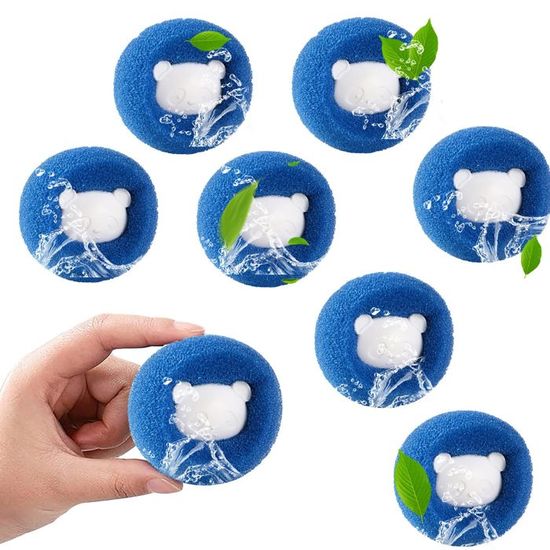 Anti Poil Machine à Laver, Lot De 8 Attrape Poils Machine A Laver