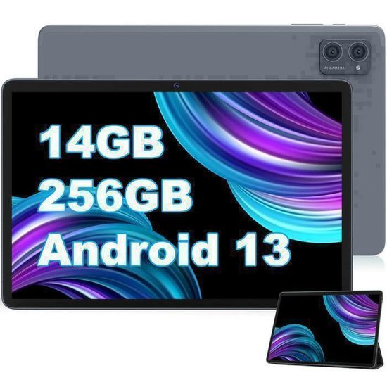 KINGRID Tablet T90 Android 15 10 Inch Tablet, Android 15 Tablets, 24GB RAM + 256GB ROM (Expandable To 2TB), Gemini Ai, Widevine L1, WiFi 6, BT 5.0, GPS, Gaming, With Keyboard, Case