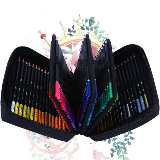 72 Pièces Crayon Dessin, Crayons de Couleurs Professionnel Kit, Lot