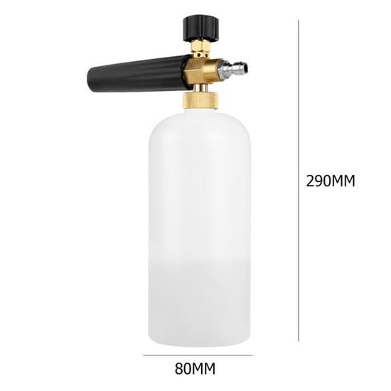 Lance à Mousse Haute Pression Canon à Neige 1L – Compatible Kärcher K2 K3 K4 K5 K6 K7, Mousse Dense Et Réglable Pour Lavage Voiture