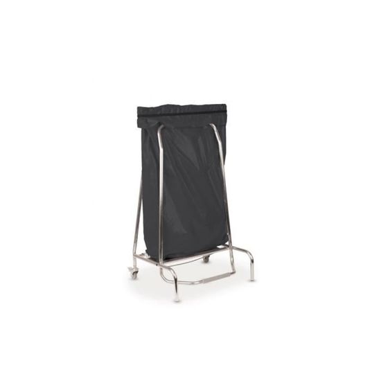 Quick Star Porte-Sac Poubelle Avec 4 Roulettes En Tôle D'Acier 120 L - Support Mobile Robuste