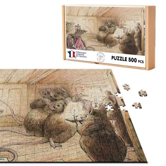 Puzzle Classique 500 Pi ces Famille Souris Dans Le Grenier Illustration puzzle-classique-500-pi-ces-famille-souris-dans-le-grenier-illustration