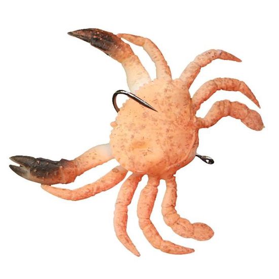 10 Leurres De Crabe Artificiels Souples - Simulation 3D, Appâts De Pêche Eau Douce, Couleurs Marron, Rose, Blanc