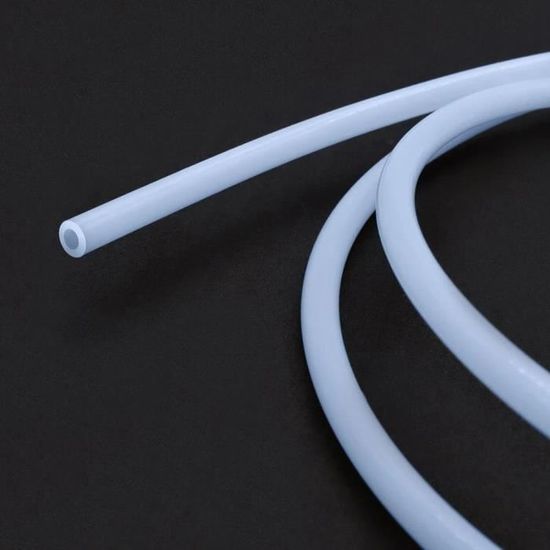 Tube PTFE Téflon 1 Mètre Pour Imprimante 3D - Diamètre 2x4 Mm + Connecteurs Pneumatiques PC4-M6 Et PC4-M10