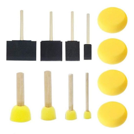 Rouleaux Eponge 6 pièces Rouleau Peinture Mousse Enfant Pinceaux Mousse en Roule