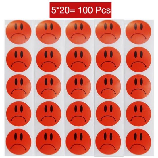100 Autocollants Smileys Et Emojis - Pour Scrapbooking, Ordinateur Portable, Journal - Lot Créatif