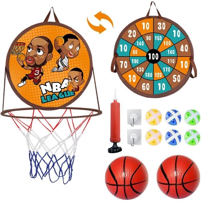 Panier De Basket Intérieur Enfant Pliable 30x40cm – Mini Panneau Porte Avec Score Auto + 2 Ballons