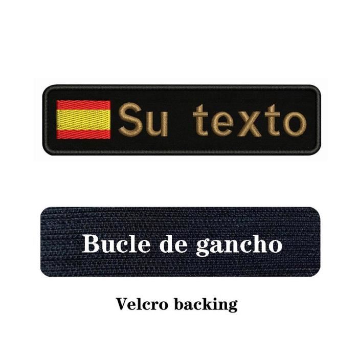 2 Patchs Nom Personnalisés - Broderie Custom 10x2.5cm Ou 12.7x2.5cm - Velcro Ou Fer à Repasser