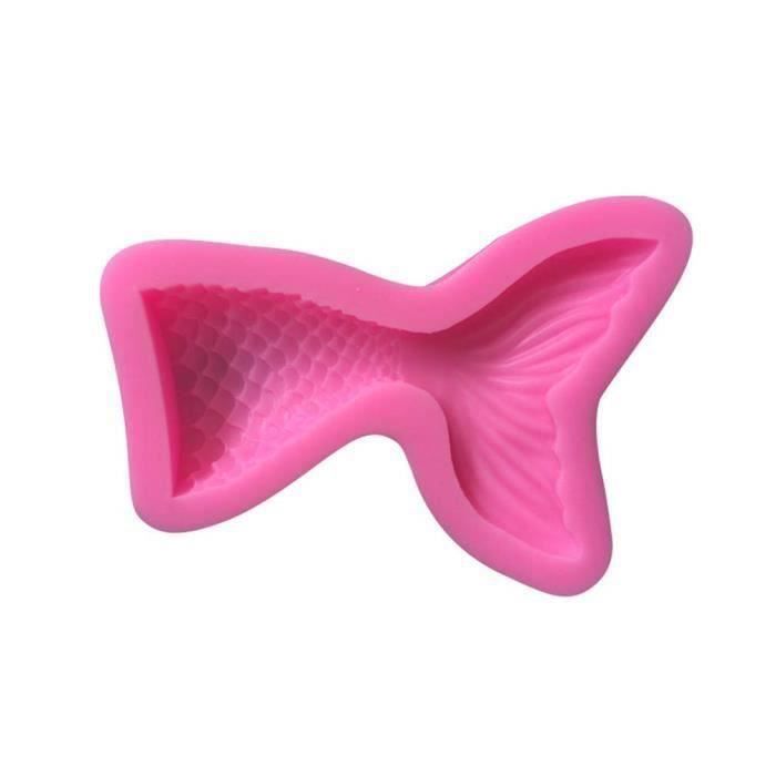 Silicone Pate a Sucre Moule, 3 Pièces Moule Sirène Moule Coquillage Moule et Sirène Queue Moule DIY Silicone Fondant Moule Doux Moules Savon Moules Silicone Fondant Moule Décoration Cuisson
