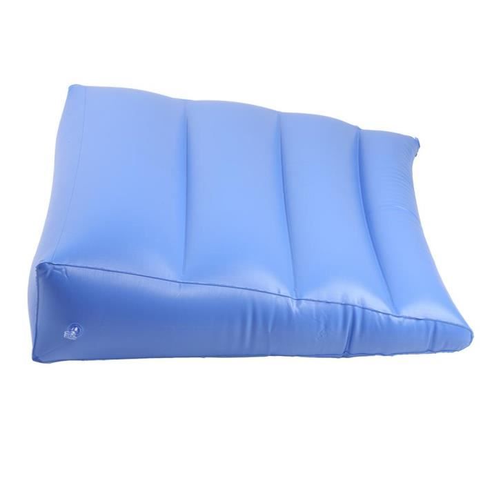AIZ Coussin arrière gonflable multifonction anti coussin d'escarres triangulaire pour les soins de santé (bleu)