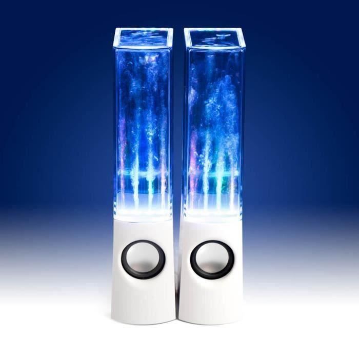 KIN ENCEINTE A JET D'EAU SPEAKER BLUETOOTH MP3 USB PORTABLE ECLAIRAGE LED