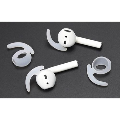 1 paires Embouts En Silicone pour Apple airpods Écouteurs Accessoire Coque En Silicone Oreilles Couverture Crochet clear -QUIN5616