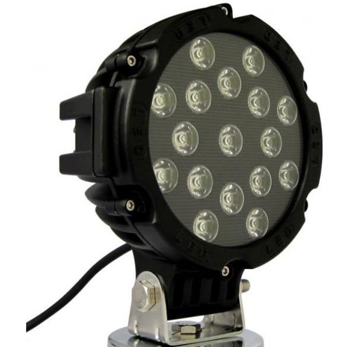 Phare Longue Portée LED pour 4x4 & SUV, 9-32V, 51W équivalent 510W FLOOD