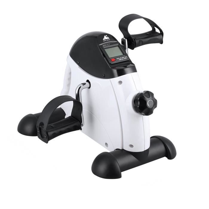 Mini Vélo Appartement, Vélo de Pédalier, Exercice Pliant Résistance Réglable Pédale Bras et Jambe Entraîneur Fit Vélo d'exercice