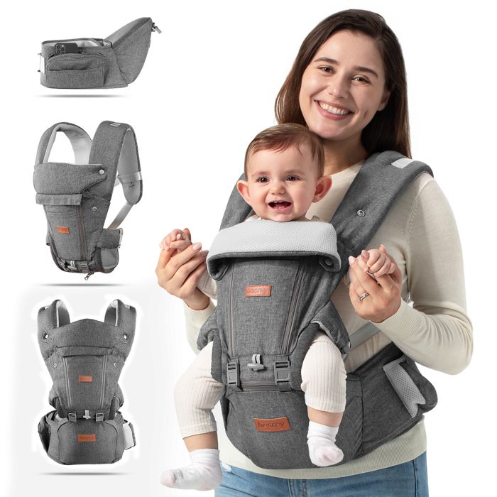 BESREY Porte Bébé Ergonomique Physiologique Avec Siège léger / confortable Coussin Pour bebe de 4 à 36 Mois