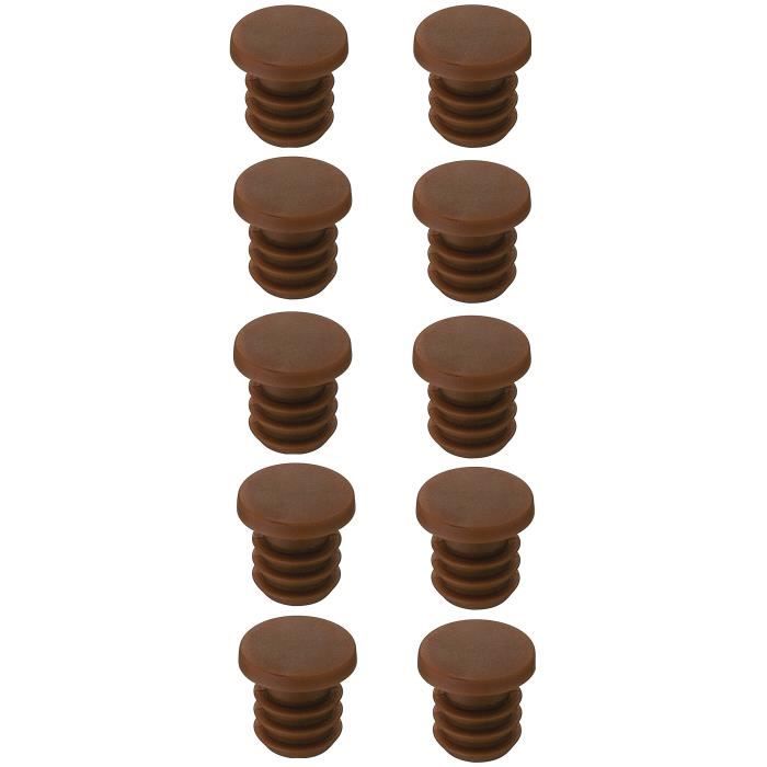 10x amortisseur de butée silicone marron 6mm a enfoncer meuble placard tiroir cuisine