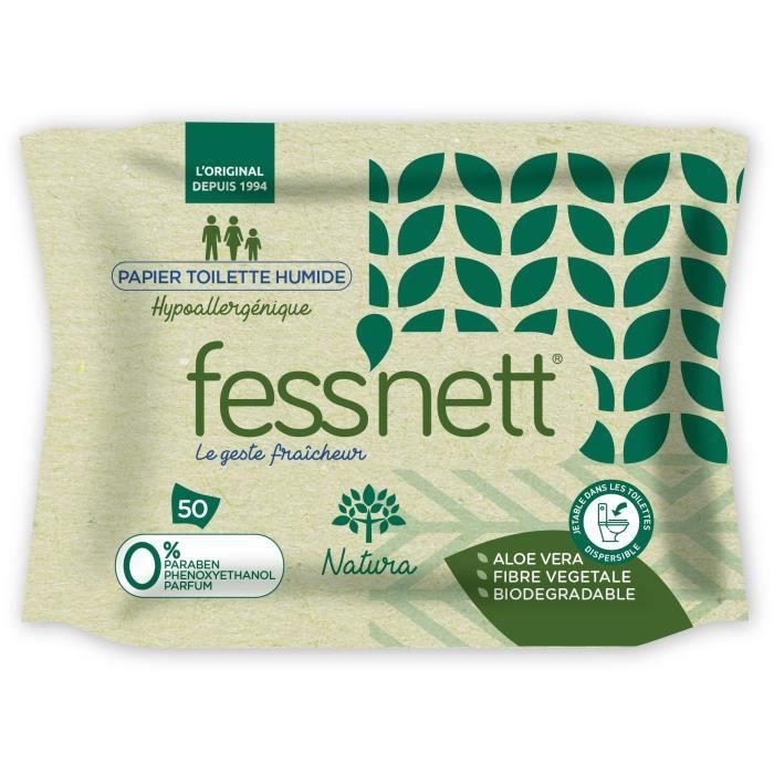 Fess'Nett Papier Toilette Humide - Natura - INNOVATION 2019