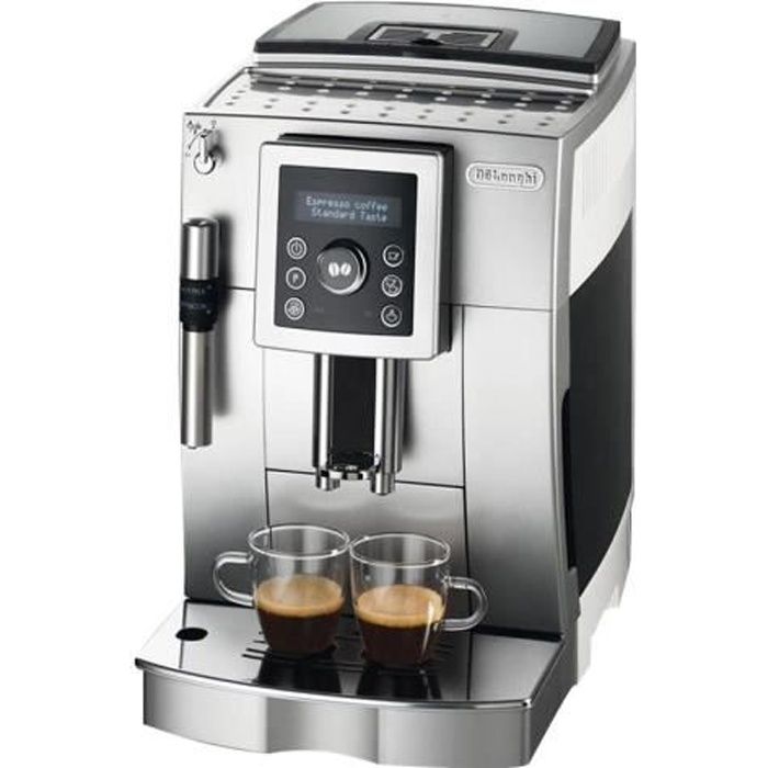 De'Longhi Intensa ECAM 23.420 SW Machine à café automatique avec buse vapeur -Cappuccino- 15 bar argent - blanc