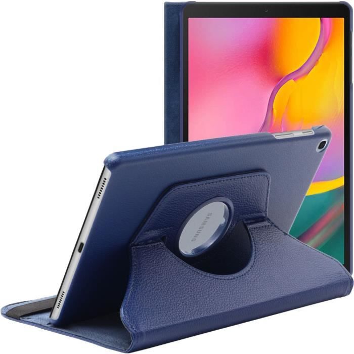 ebestStar ® pour Samsung Galaxy Tab A 10.1 2019 T515 - Housse PU Cuir Support Rotatif 360 , Bleu Foncé