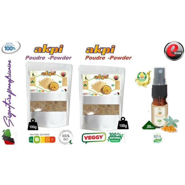 DUO de Poudre d'AKPI (2X100g) + Spray d'huile d'Akpi 30ml
