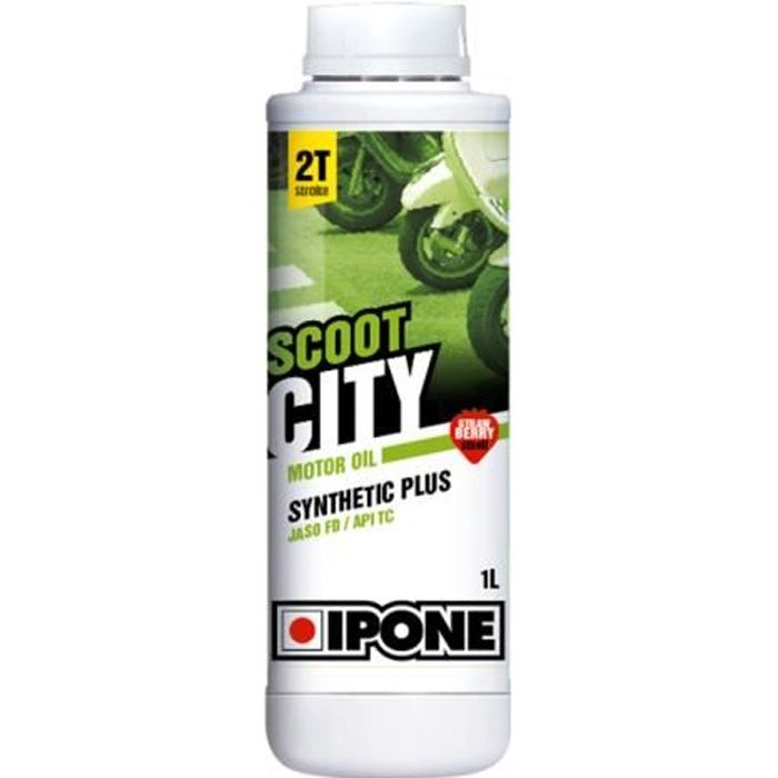 Huile moteur IPONE Scoot City 2T - Senteur Fraise - 1 Litre