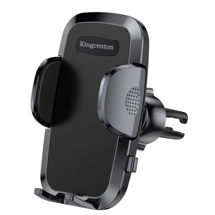 Support Telephone Voiture Grille aération, Porte Telephone Voiture Tableau de Bord Rotation 360° pour iPhone Samsung Xiaomi -Noir
