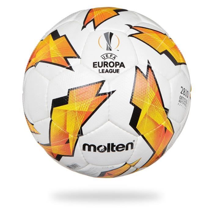 MOLTEN Ballon de Football Officiel UEFA Europa League 2810 - Blanc, Jaune et Noir