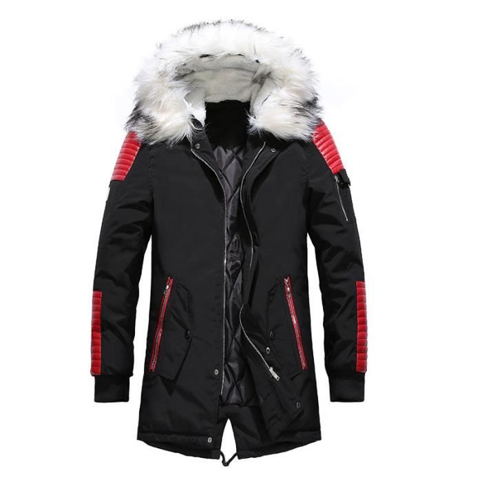 Manteau homme Manteau long pour manteau de Marque zippé Manteau Épaissir Longue section Vêtement Masculin manteau homme