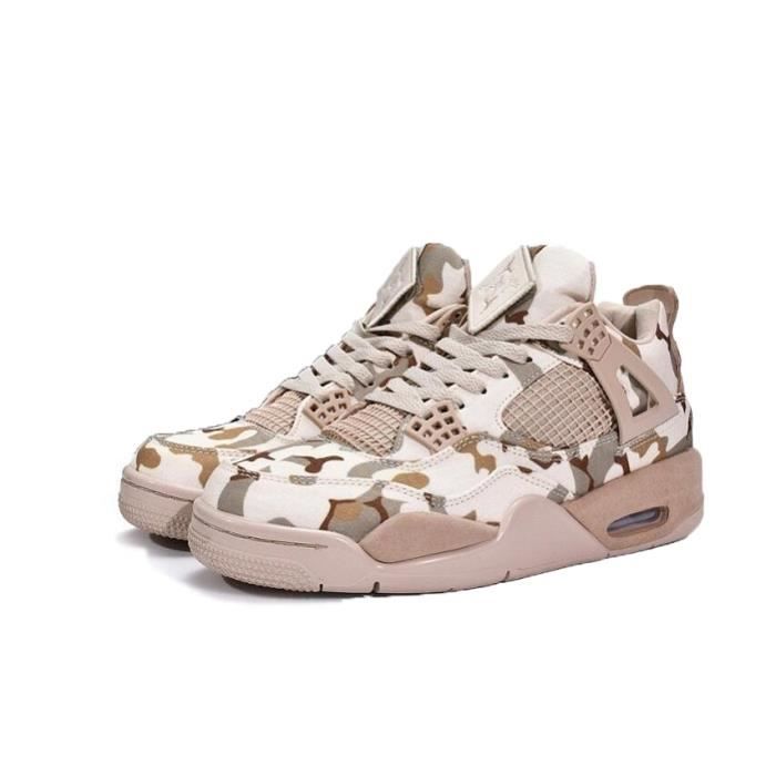 Basket Jordan 4 Retro Chaussures de Running Femme Homme Camouflage Désert