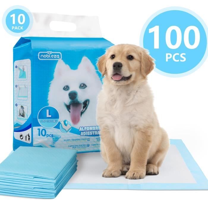 Nobleza - Lot de 100 tapis d’hygiène pour chiens. Ultra-absorbant. 90x60cm.