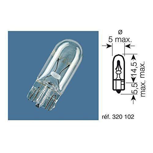 Osram 2722 Original Base Ampoules Halogène W2X4.6D, 12 V, 2 W, Lampe 10