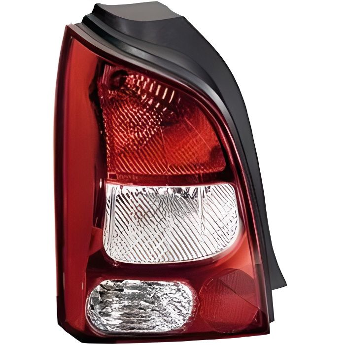 Feu arrière gauche RENAULT TWINGO II phase 1, 2007-2011, rouge/blanc, Neuf.