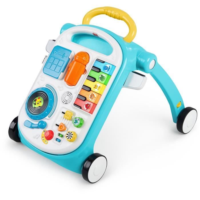 BABY EINSTEIN Pousseur bébé et Table d’Eveil 4 - Mix ‘N Roll Musique et Lumières Jouets interactifs Cadeau Noel bébé