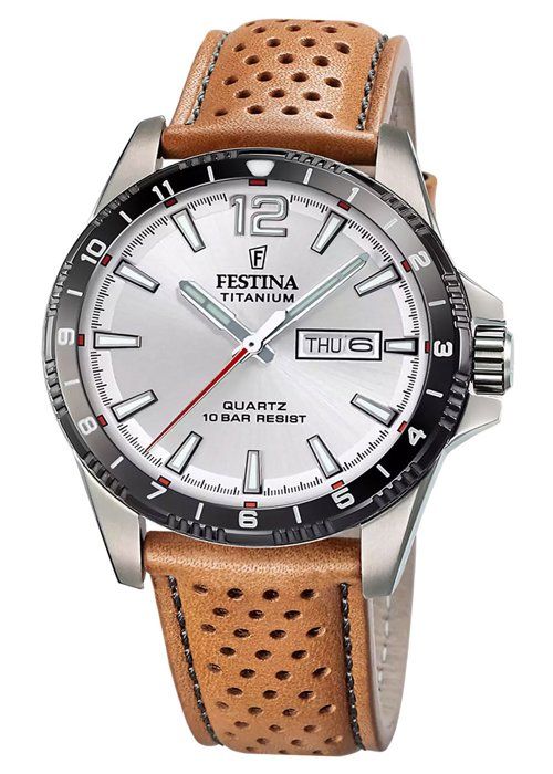 Montre - Homme - F20699/1 - Acier inoxydable - Cuir - Étanchéité 10 bars