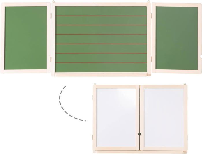 Tableau Enfant Double Face Magnétique Et Craie - Chevalet En Bois Avec Accessoires (98x45x42 Cm)