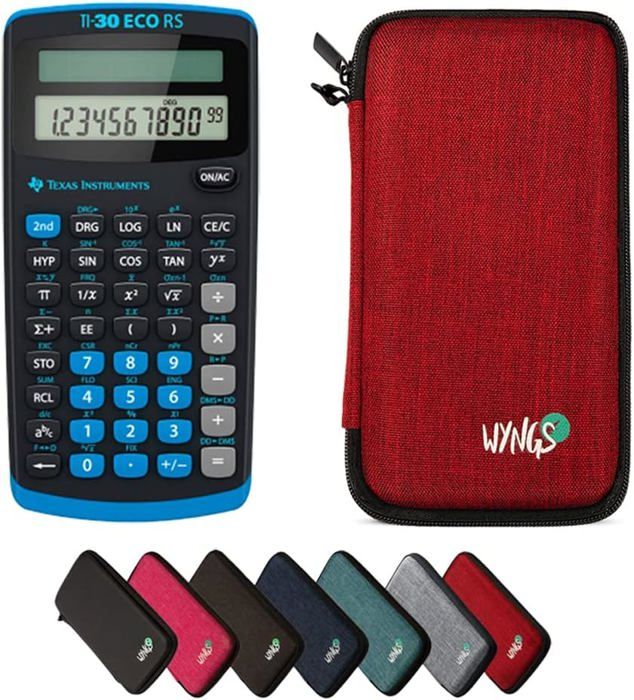 Calcuso Ti-30x Prio Mathprint étui De Protection Bleu 1