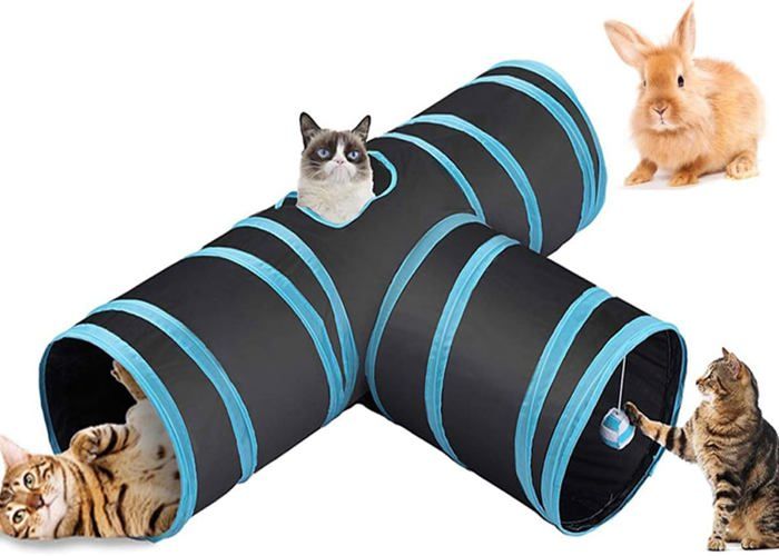 Comparer les prix de Tunnel de jeu pour chat et petit animal, pliable pour chat, lapin, chien, tunnel de divertissement et exercice