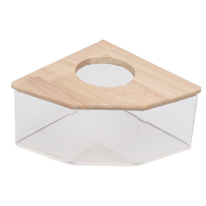 Meilleurs prix pour Boîte de bain pour hamster ventilateur à angle droit acrylique salle de bain sûre pour hamster sable pour petit animal de