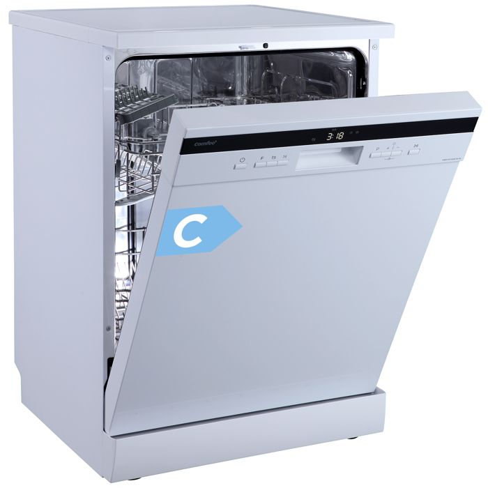 COMFEE Lave-Vaisselle Pose Libre 14 couverts 8 Programmes de Lavage 44 dB(A) Dpart Diffr Demi-Charge Blanc Energy Class C - Comfee