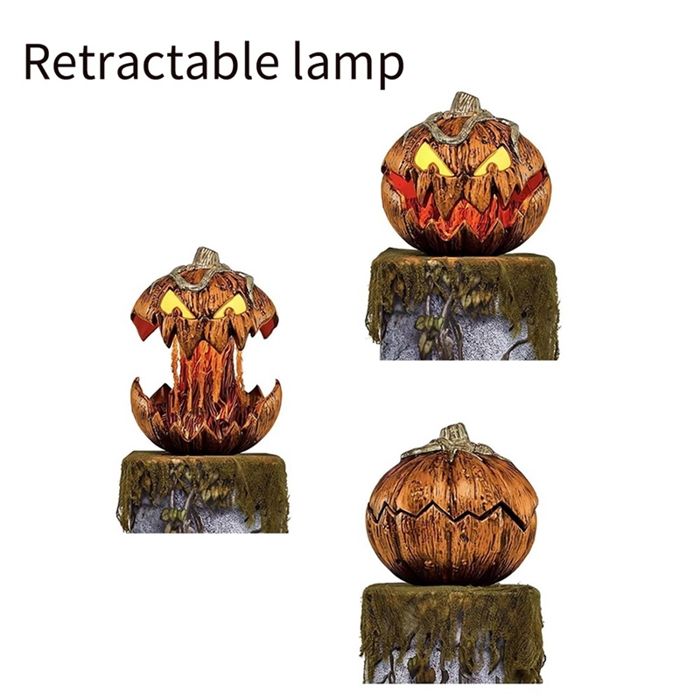 Citrouille Animatronique Halloween – Effrayante, Avec Sons Et Mouvements, Déco Extérieure Réaliste