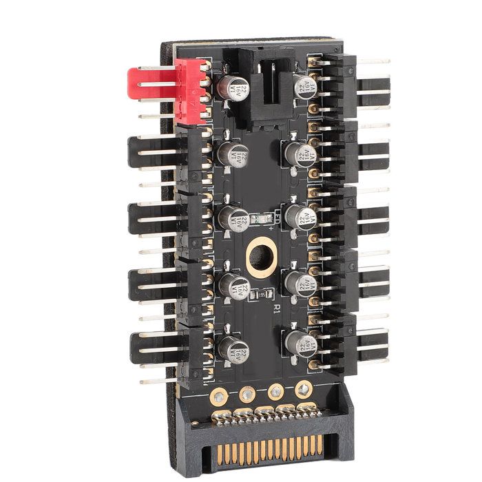 OMABETA CHASSIS BAN HUB PC CHASSIS FAN HUB 10 PORT 12V 4 PIN FAN CPU ...