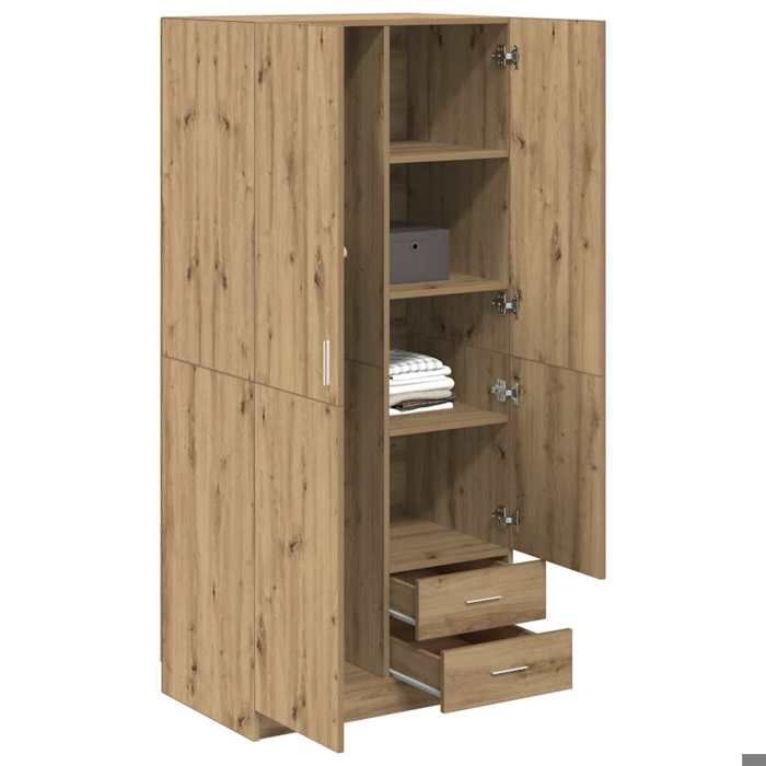 Elégant Armoire de couloir/Chambre Garde-robe - chêne artisanal - 80x52x180 cm - bois dingénierie &6180809