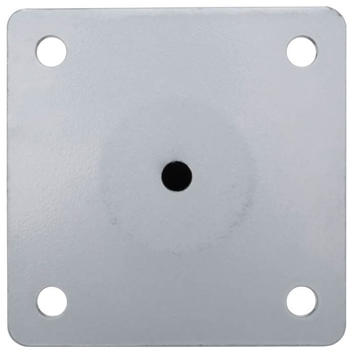 Base de parasol en acier - WIENS - Argenté - 125x125x305 cm - Diamètre mât 38/48 mm - Revêtement en poudre