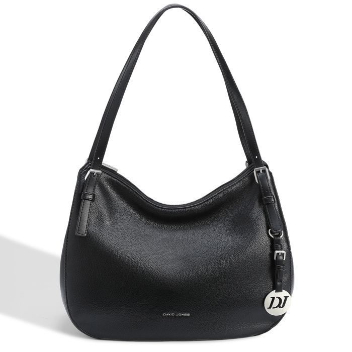 David Jones - Sac à Main Porté Epaule Hobo Cuir PU Femme - Noir