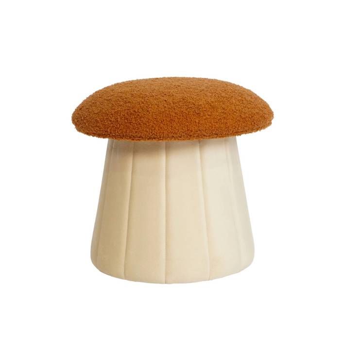 sweeek - Pouf champignon enfant avec rangement teddy et velours SHROUMY