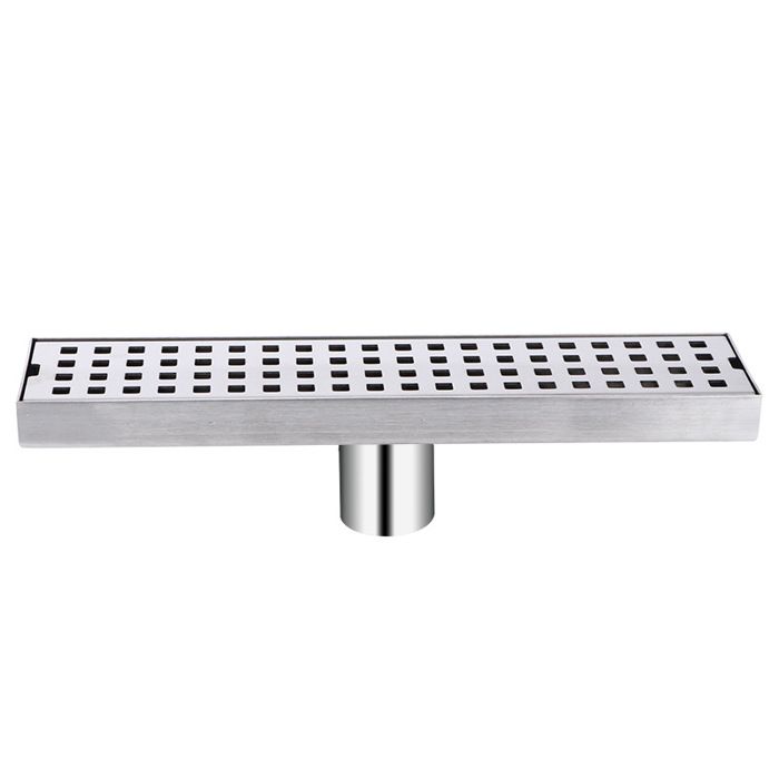 50CM Caniveau pour DoucheCaniveau de Douche en Acier INOX Siphon Sol dévacuation à Carreler pour Salle de Bain