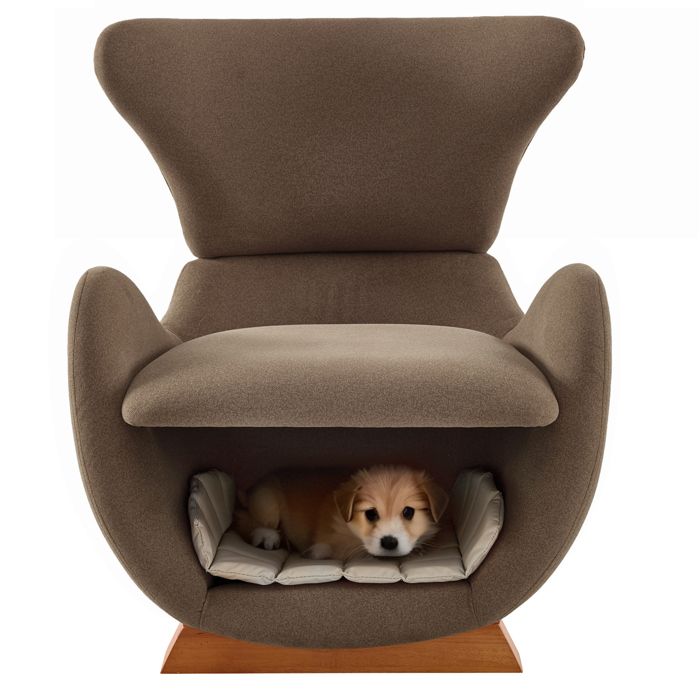 Fauteuil de salon 1 place style requin-baleine anti-rayures pour chats coin repos pour chats et petits chiens