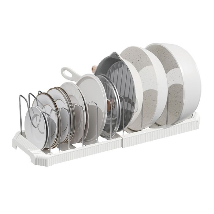 Organisateur Casserolier Support Extensible 7 Compartiments Réglables Rangement Poêle Tiroir Cuis ACCESSOIRES FABRICATION MAISON