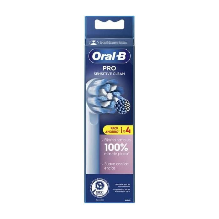Têtes de brosse de rechange - ORAL-B - Pro Sensitive Clean - Poils ultrasouples - Tête ronde - Lot de 4