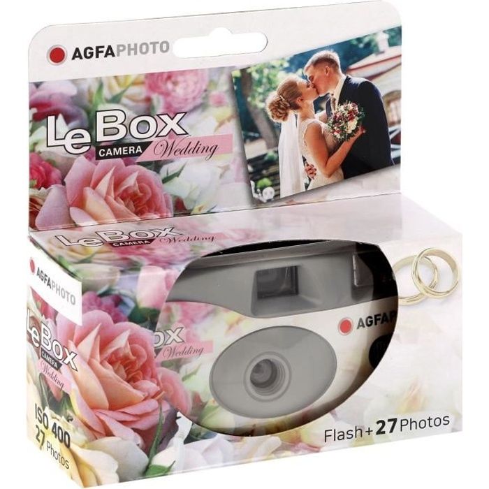 Appareil photo jetable AGFA Le Box Camera Wedding - 400 iso - 27 poses